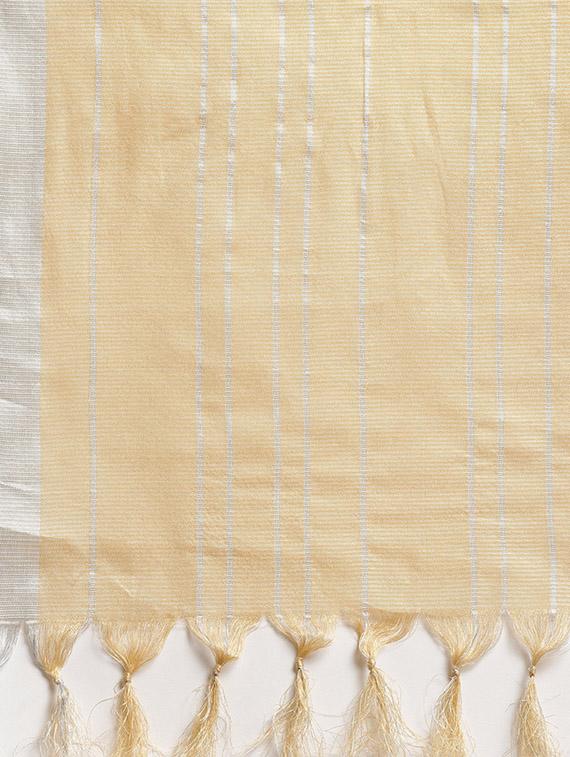 checkered woven saree with blouse - 16380818 - Zoom Image - 4