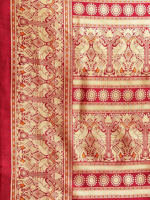 conversational printed saree with blouse - 16380821 - Standard Image - 4