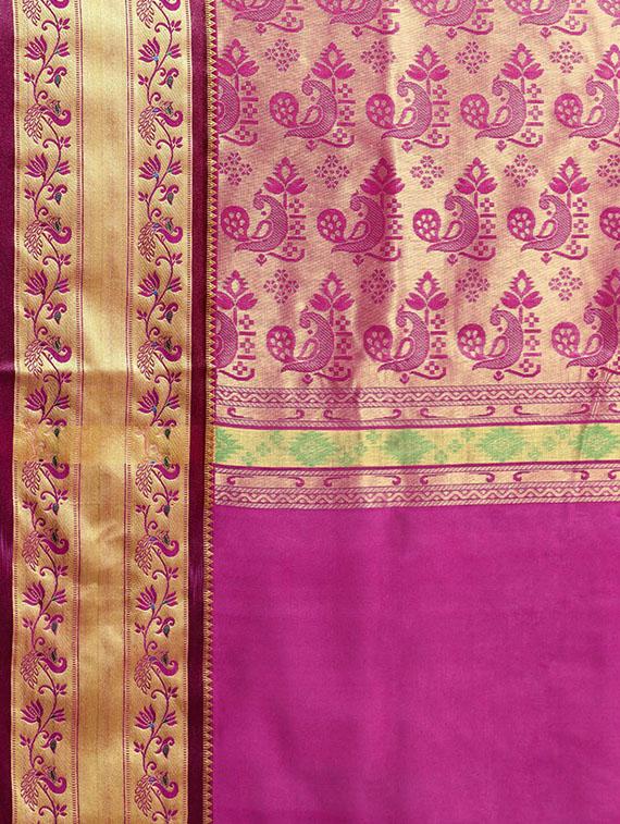 conversational printed saree with blouse - 16380838 - Zoom Image - 4