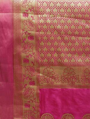 conversational woven saree with blouse - 16380839 - Standard Image - 4