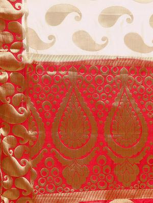 paisley woven saree with blouse - 16380842 - Standard Image - 4