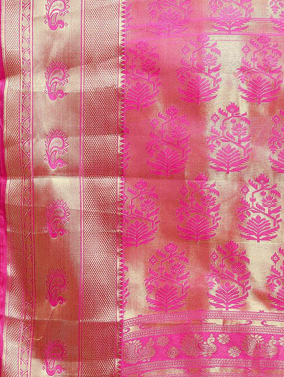 paisley woven saree with blouse - 16380849 - Zoom Image - 4