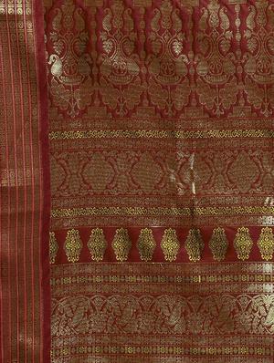 bordered woven saree with blouse - 16380852 - Standard Image - 4