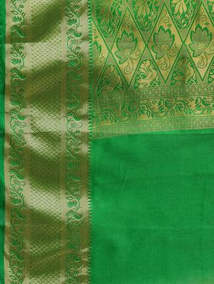 bordered woven saree with blouse - 16380880 - Standard Image - 4