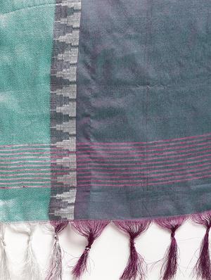 solid plain saree with blouse - 16380887 - Standard Image - 4