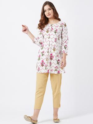 floral straight kurti - 16381922 - Standard Image - 4