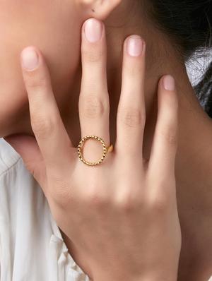 gold brass finger ring - 16383050 - Standard Image - 4