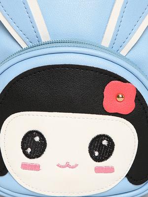blue leatherette (pu) fashion backpack - 16386713 - Standard Image - 4