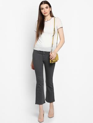 high rise solid boot cut jeans - 16387341 - Standard Image - 4
