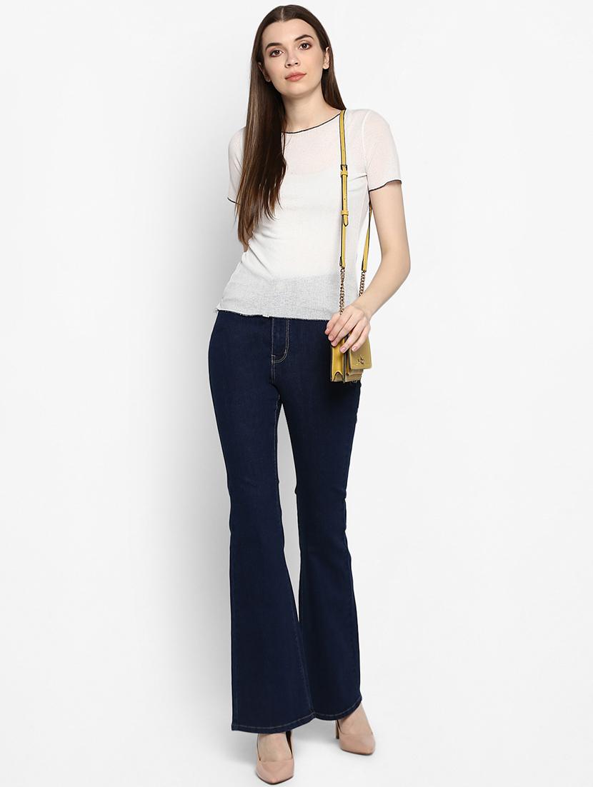 high rise solid boot cut jeans - 16387343 - Zoom Image - 4
