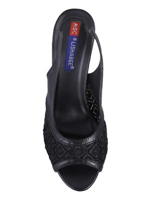 black back strap sandals - 16390764 - Standard Image - 4