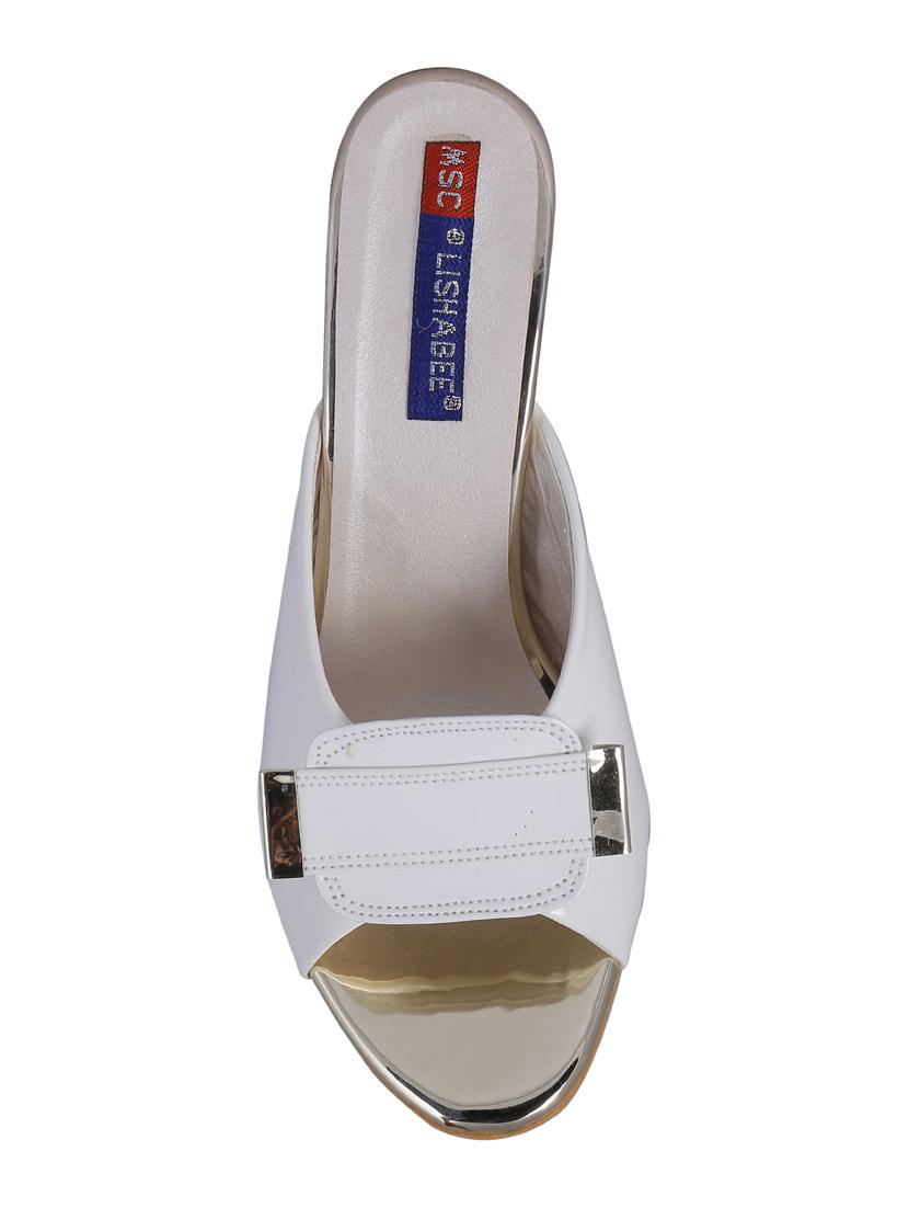white slip on sandals - 16390779 - Zoom Image - 4