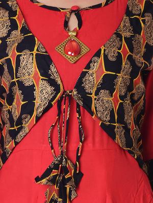 solid a-line gown with jacket - 16394753 - Standard Image - 4