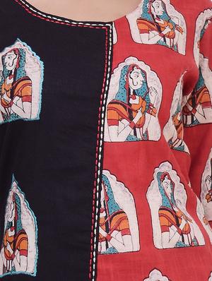 conversational print a-line gown - 16394774 - Standard Image - 4