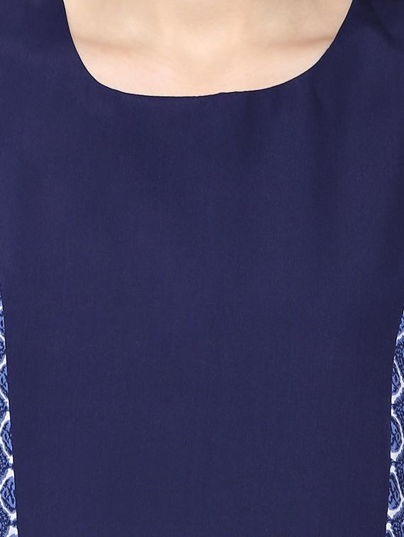 geometrical printed straight kurta - 16396598 - Zoom Image - 4
