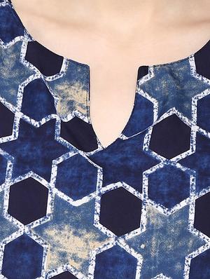 geometrical printed straight kurta - 16396599 - Standard Image - 4