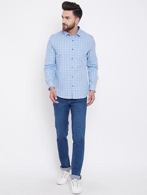 blue light washed denim jeans - 16396817 - Standard Image - 4