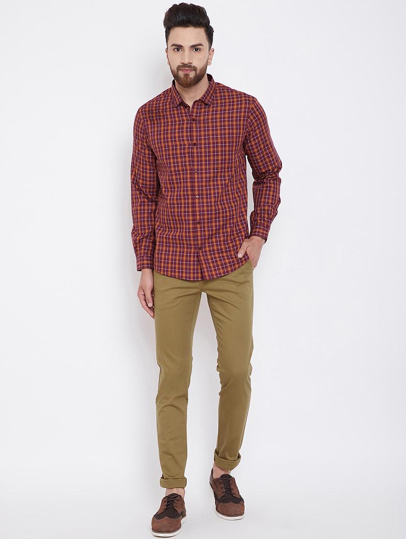 brown solid chinos - 16396834 - Zoom Image - 4