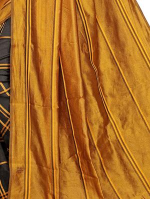 checkered printed half & half saree with blouse - 16399310 - Standard Image - 4