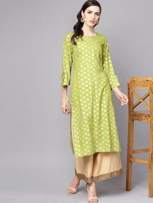 block print straight kurta - 16399456 - Standard Image - 4