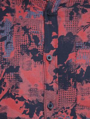 red printed casual shirt - 16399641 - Standard Image - 4