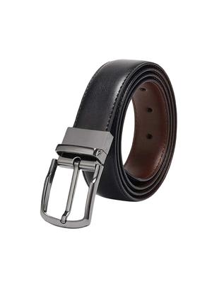 black-brown reversible leatherette belt - 16399963 - Standard Image - 4
