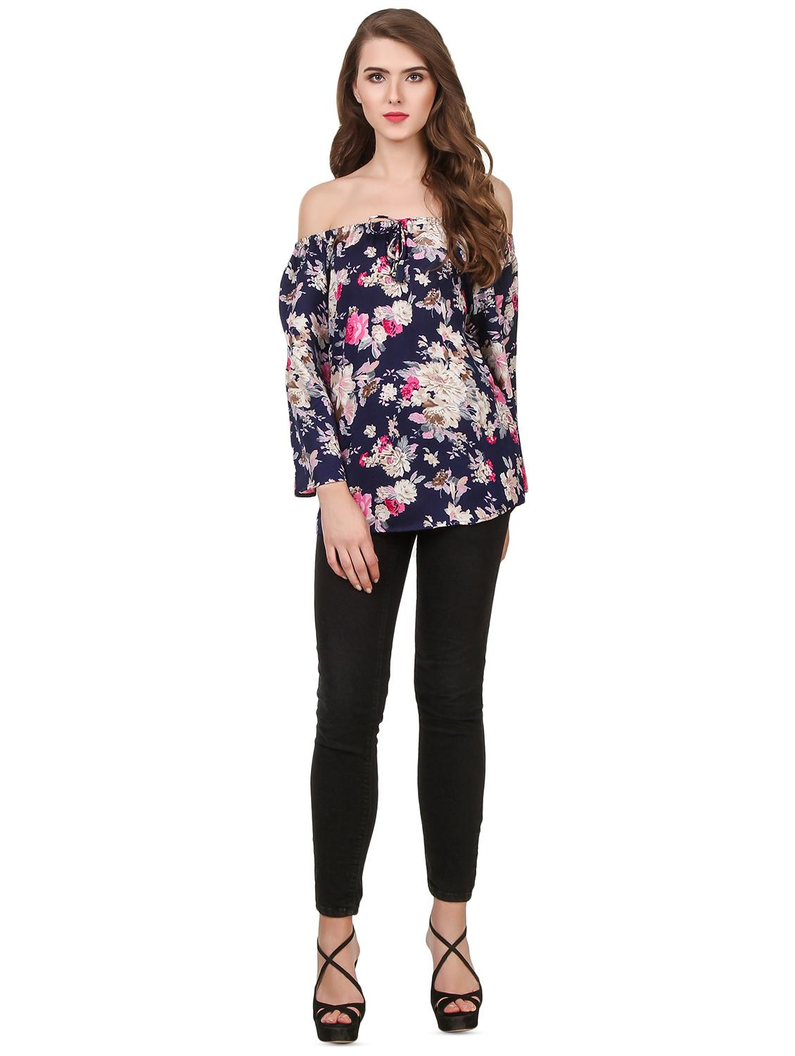 off shoulder floral top - 16401063 - Zoom Image - 4