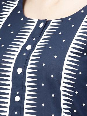 polka dots straight kurta - 16402089 - Standard Image - 4