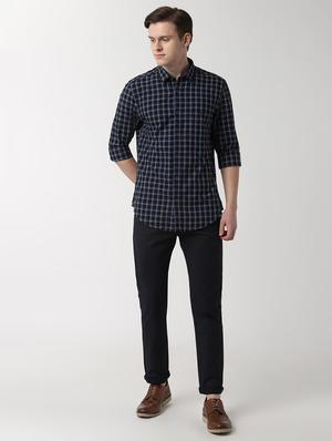 blue checkered casual shirt - 16402733 - Standard Image - 4