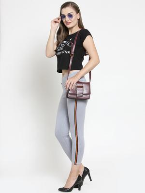 side taped high rise jeggings - 16403051 - Standard Image - 4