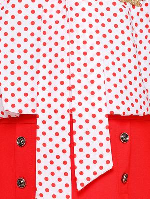 tie front polka dotted skirt top set - 16403949 - Standard Image - 4