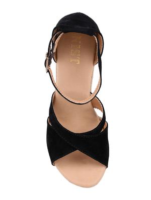 black ankle strap wedges - 16404202 - Standard Image - 4