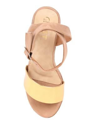 gold ankle strap wedges - 16404226 - Standard Image - 4