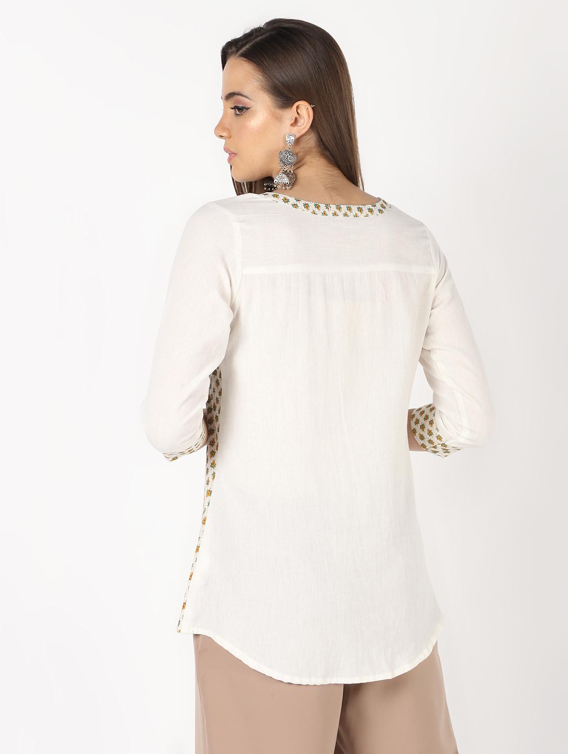 ditsy floral straight kurti - 16405403 - Zoom Image - 4