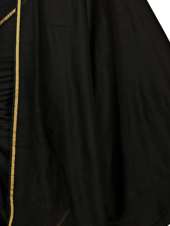 solid woven saree with blouse - 16405467 - Zoom Image - 4