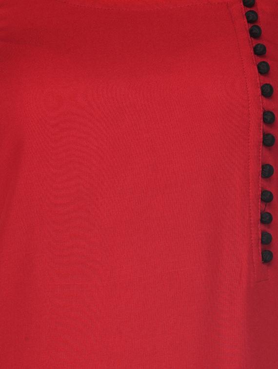 solid straight kurta - 16407088 - Zoom Image - 4
