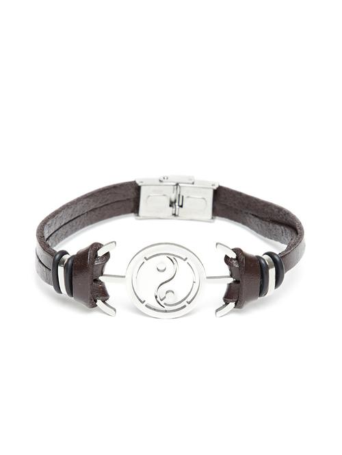 brown leather bracelet - 16407133 - Standard Image - 1