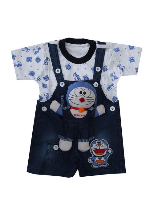 blue cotton dungaree set - 16407325 - Standard Image - 1