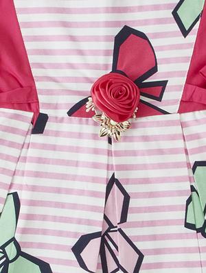 tie knot side bow patched frock - 16407471 - Standard Image - 4