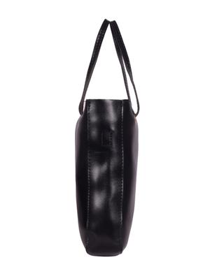 black leatherette (pu) regular sling bag - 16407800 - Standard Image - 4
