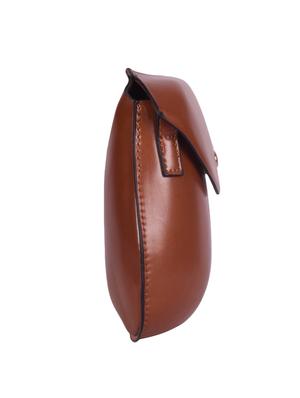 tan leatherette (pu) regular sling bag - 16407801 - Standard Image - 4