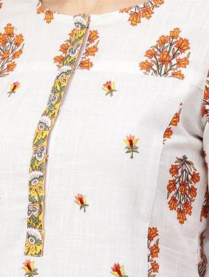 floral printed straight kurta - 16408931 - Standard Image - 4