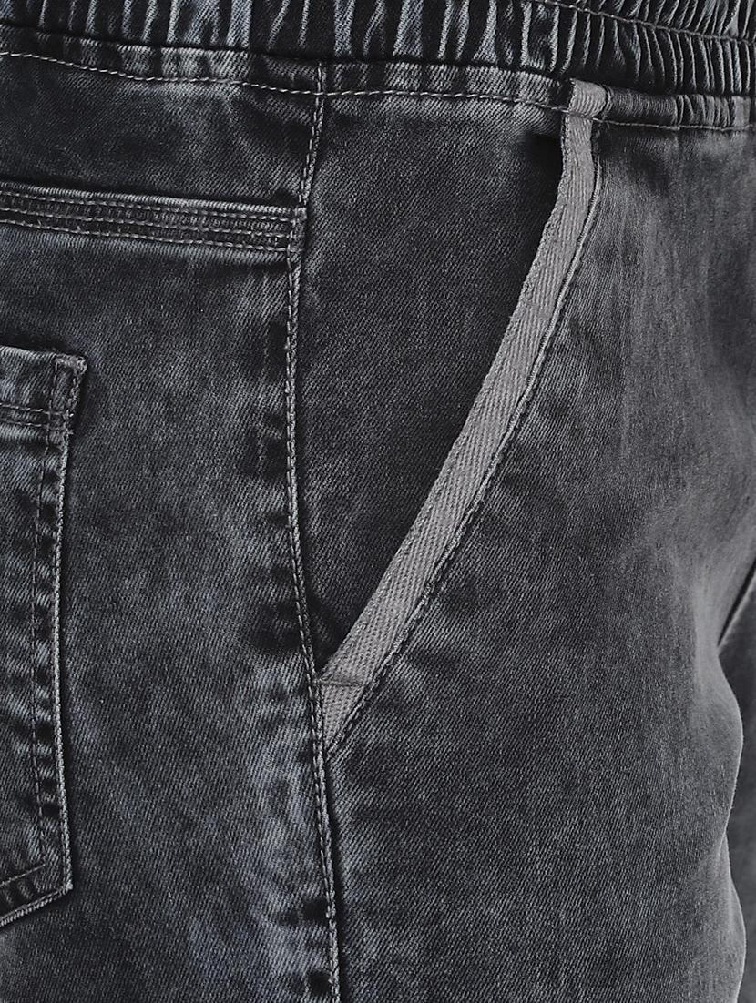 grey light washed denim jogger - 16409038 - Zoom Image - 4