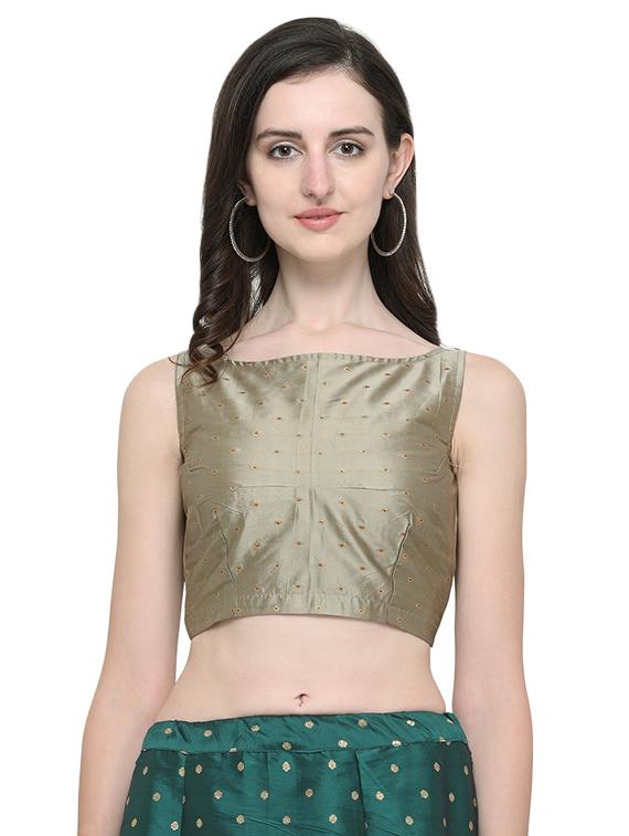zari motifs flared lehenga - 16410334 - Zoom Image - 4