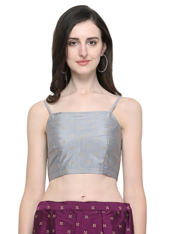 zari motifs flared lehenga - 16410335 - Zoom Image - 4