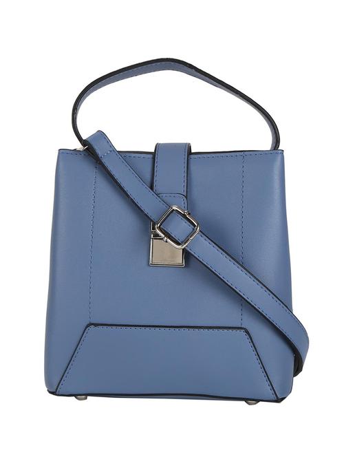 blue leatherette (pu) regular sling bag - 16410436 - Standard Image - 1
