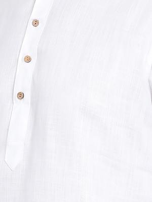 white solid kurta pyjama set - 16416551 - Standard Image - 4