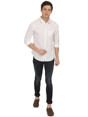 white solid casual shirt - 16416597 - Standard Image - 4