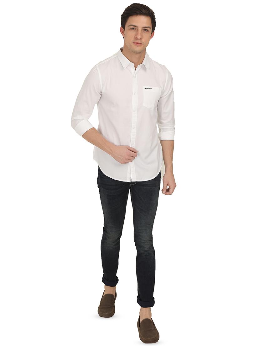 white solid casual shirt - 16416597 - Zoom Image - 4