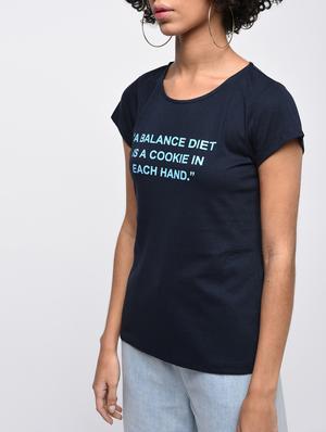 round neck slogan printed tee - 16416710 - Standard Image - 4